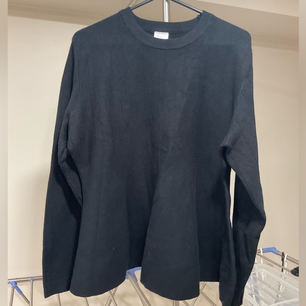 Luna Black peplum Long Sleeve Sweater